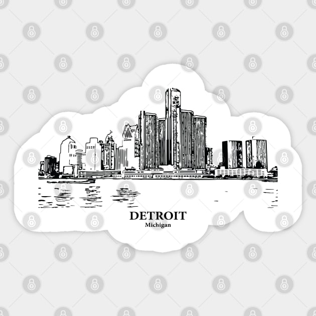 Detroit - Michigan Sticker by Lakeric